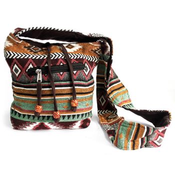 Jacquard bag - Brown Shoulder bag