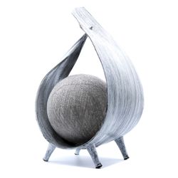 Natural Coconut Lamp grey washed wrapped