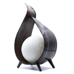 Natural Coconut Lamp chocolate colored wrapped twist