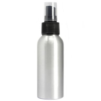 Aluminium Sprayflaska med Svart Topp 100ml