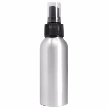 Aluminium Sprayflaska med Svart Topp 100ml