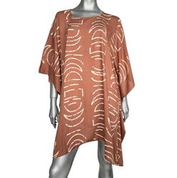Sarong Top - Moon phase terracotta