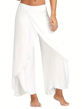 Elegant wide-leg yoga pants