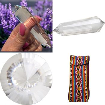 24-sidig Vogel Clear Quartz Double Terminated Extraction Healing Crystal