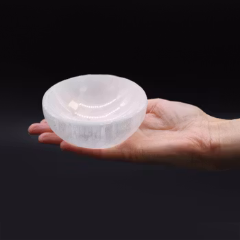 Selenite Bowl Round - 10cm