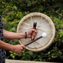 Wolf Spirit - Shamanic Drum & Stick - Tunable - 40cm