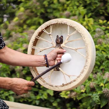 Spirit of the Bear - Shamanic Drum & Stick - Tunable - 40cm