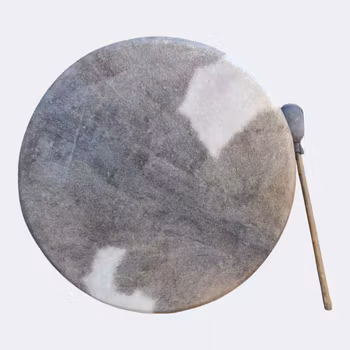Shaman drum 50 cm Tree of Life Fur-covered