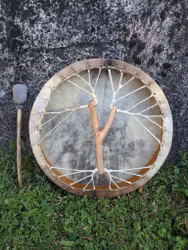 Drum 50 cm Tree of Life Fur Covered