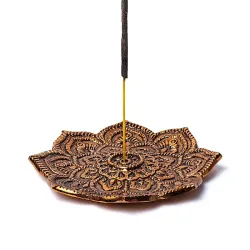 Rökelsehållare Lotus – Kopparfinish