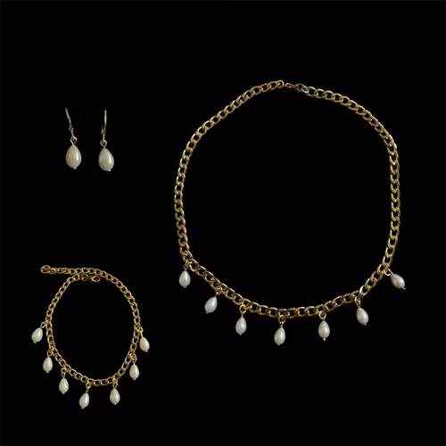 Pearls of Winter set guld
