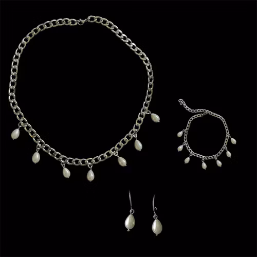 Pearls of Winter set silver