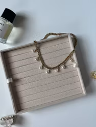 Pearls of Winter necklace guld