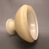 155 mm gul skärm 15,5 cm vesta ljusgul benvit vanilj