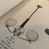 Halvklotkupa blank opalvit 12 cm (hål Ø 30 mm)