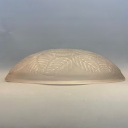 339 mm - Plafondglas frostat mönstrat med hål Ø 41 mm (äldre)