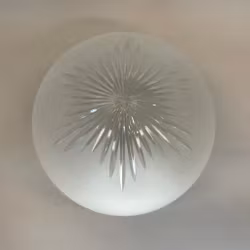 118 mm (120) - Ampelglas frostat med slipad stjärna (äldre)