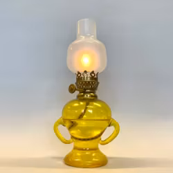 Gul nattlampa med frostat glas 3'''