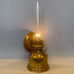 Bordsfotogenlampa i mässing med lös reflektor 10'''