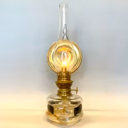 Väggfotogenlampa med rund reflektor 6'''