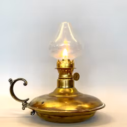Nattlampa helt i mässing 5'''