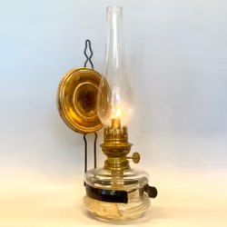 Väggfotogenlampa med rund reflektor 6'''