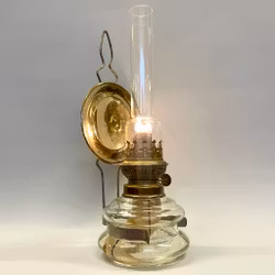 Väggfotogenlampa med rund reflektor 14'''