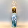 Blommande bordsfotogenlampa i porslin 15'''