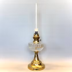 Fotogenlampa på mässingsfot 10''