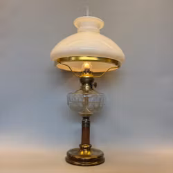 Klassisk bordsfotogenlampa med antik skärm 10'''