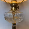 Klassisk bordsfotogenlampa med antik skärm 10'''