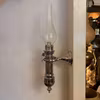Italiensk kardanupphängd väggfotogenlampa i krom 10'''