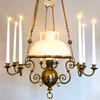 Fantastisk mässingsfotogenlampa med 9 ljus 20'''