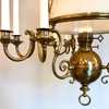 Fantastisk mässingsfotogenlampa med 9 ljus 20'''