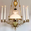 Otrolig mässingsfotogenlampa i uran med 9 ljus 20'''