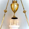 Otrolig mässingsfotogenlampa i uran med 9 ljus 20'''