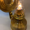 Väggfotogenlampa i mässing med rejäl reflektor 14'''
