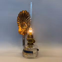 Väggfotogenlampa med snäckreflektor 6'''