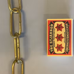 Äkta mässingskedja - större modell 20x47 mm