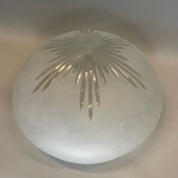 298 mm (300) - Strindbergsskärm/ampelglas frostat med slipad stjärna (äldre)