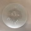 154 mm (155) - Strindbergsskärm/ampelglas frostat med slipad stjärna (äldre)