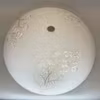 300 mm - Plafondglas matt opal med blommor (äldre)