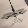 Skålskärm med guldkant 20 cm (hål Ø 42 mm)