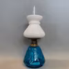 antik fotogenlampa turkos liten