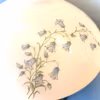 Piedestalfotogenlampa på blå fot med blå blommor 14'''