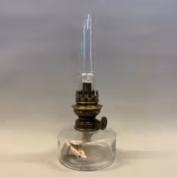 Enkel fotogenlampa i glas 6'''