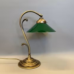 Jugendlampa skomakarskärm mörkgrön 20 cm