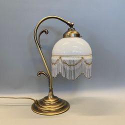 Jugendlampa pärlfrans opal 15 cm