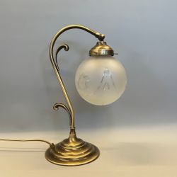 Jugendlampa klotkupa frostad slipad 14 cm