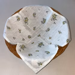 Brödduk vit/blommig